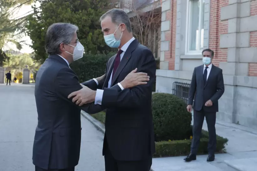 Guillermo Lasso se rene con Felipe VI