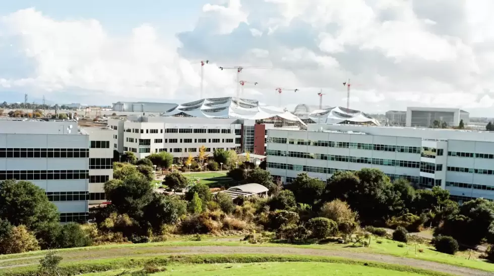 El ascenso del campus de Google en Mountain View.