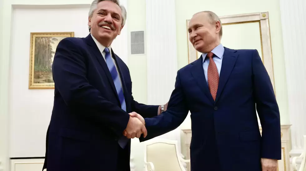 Alberto Fernndez y Vladimir Putin