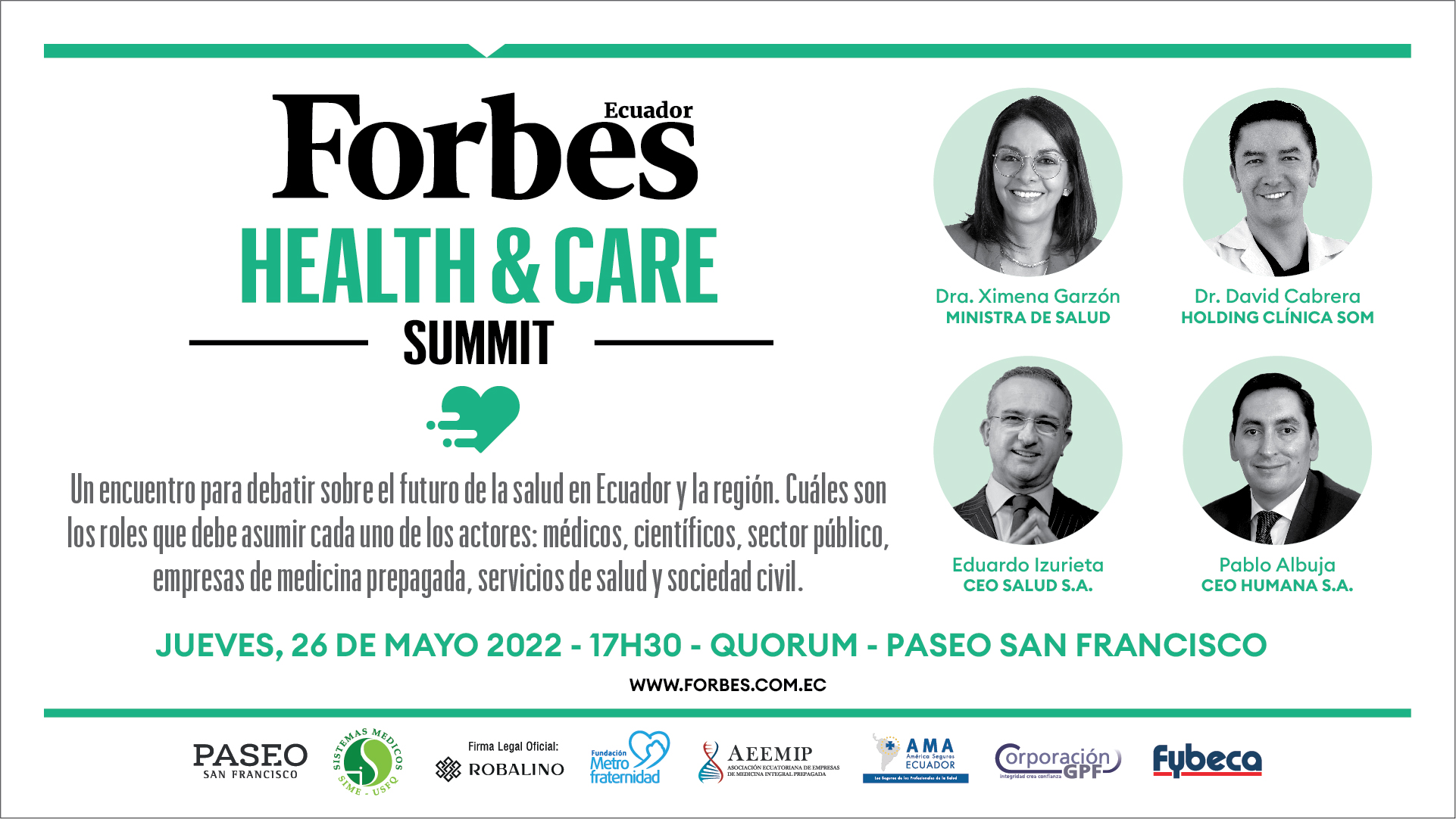 ¡HOY llega el Forbes Summit Health & Care! Forbes Ecuador