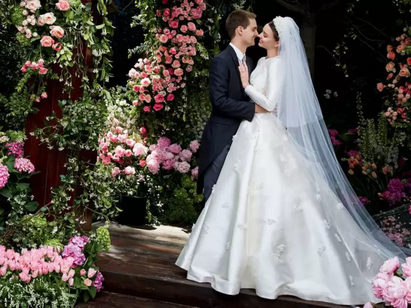 Miranda Kerr y Evan Spiegel, el fundador de Snap, se casaron tras dos anos de relación.