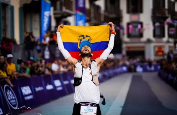 As lo vivi el primer latinoamericano (ecuatoriano) en subirse a un podio en el Ultra-Trail de Mont-Blanc