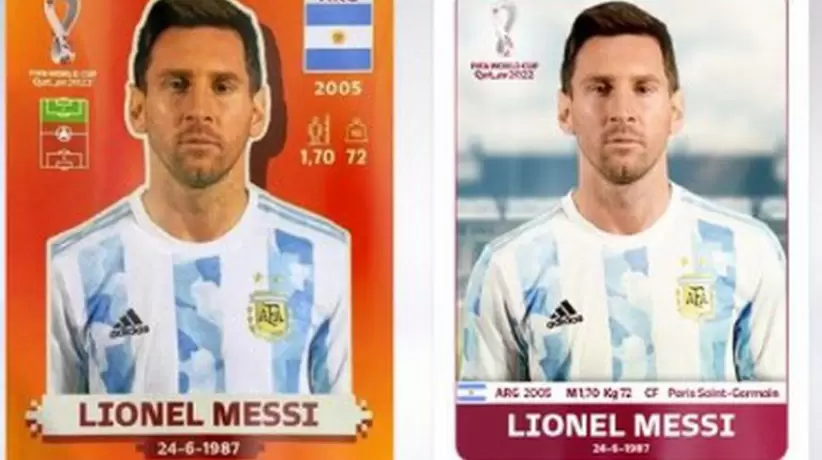 Messi en las figuritas del Mundial
