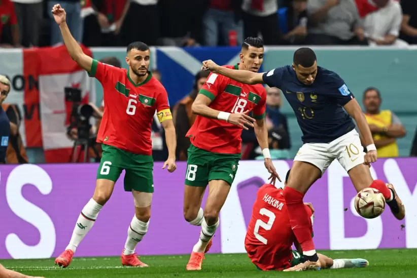 Kylian Mbappé contra Marruecos