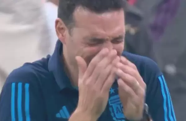 Video: El desgarrador llanto de Lionel Scaloni tras los penales que consagraron la victoria argentina