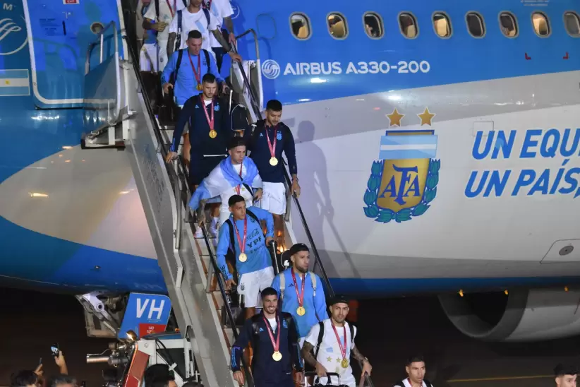 La llegada de la Selección a la Argentina
