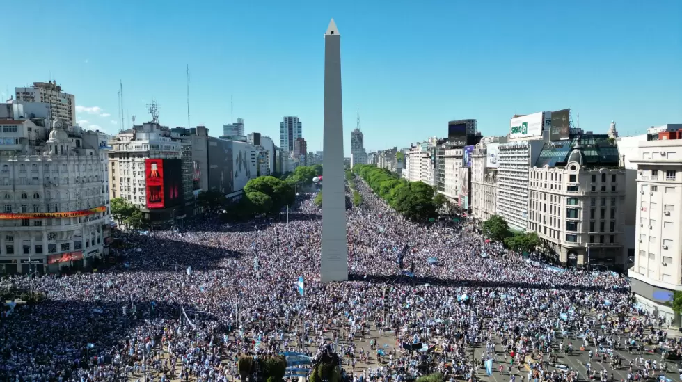 Festejos por la Argentina campen del mundo