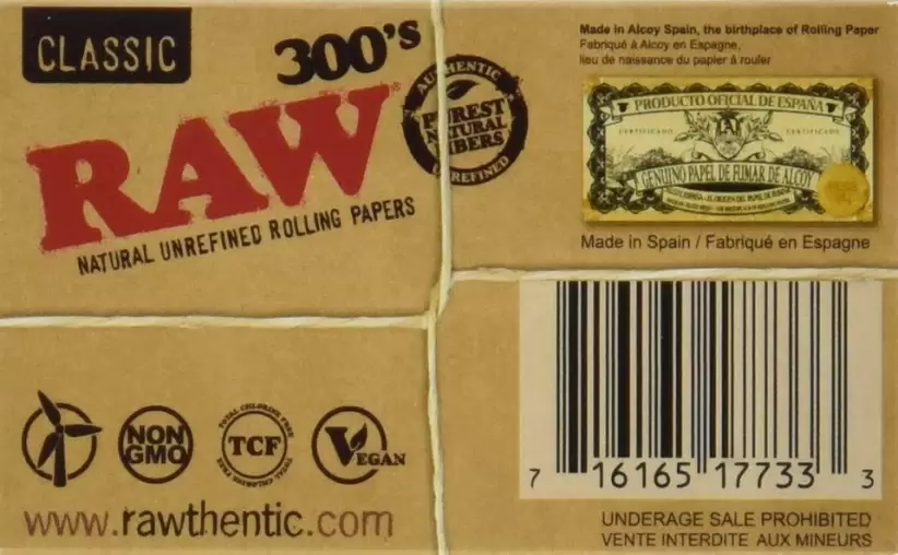 Raw produce papeles para fumar