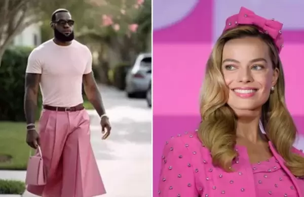 Las fotos virales de LeBron James vestido de rosa para ver Barbie son falsificaciones de inteligencia artificial