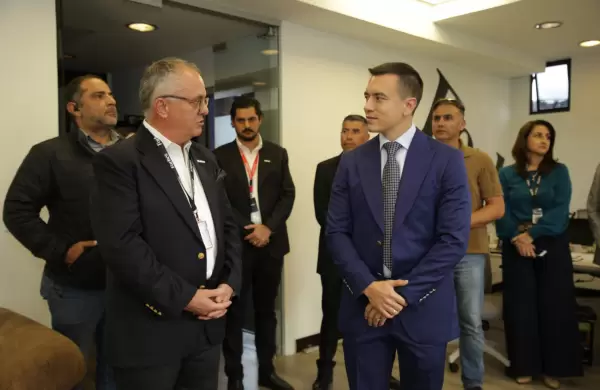 El presidente electo Daniel Noboa Azin visit Forbes Ecuador