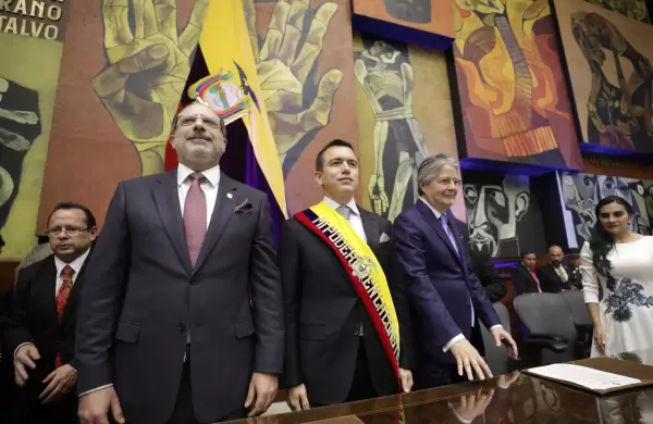 Daniel Noboa Azin asumi como Presidente; dijo que trabajar para acabar con la violencia y la miseria