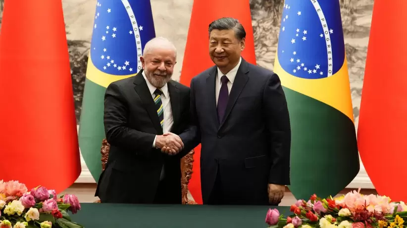 Xi Jinping, Lula da Silva, Brasil, China, Asia, Amrica, Banderas