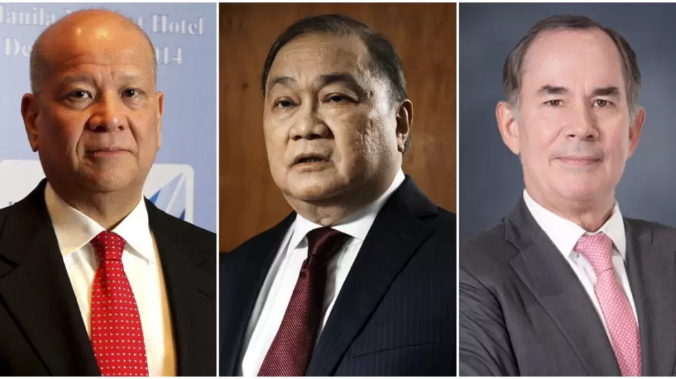 Ramon Ang, Sabin Aboitiz y Manuel Pangilinan