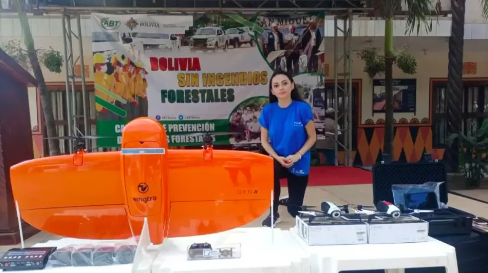 Incendios forestales, Bolivia, Drones