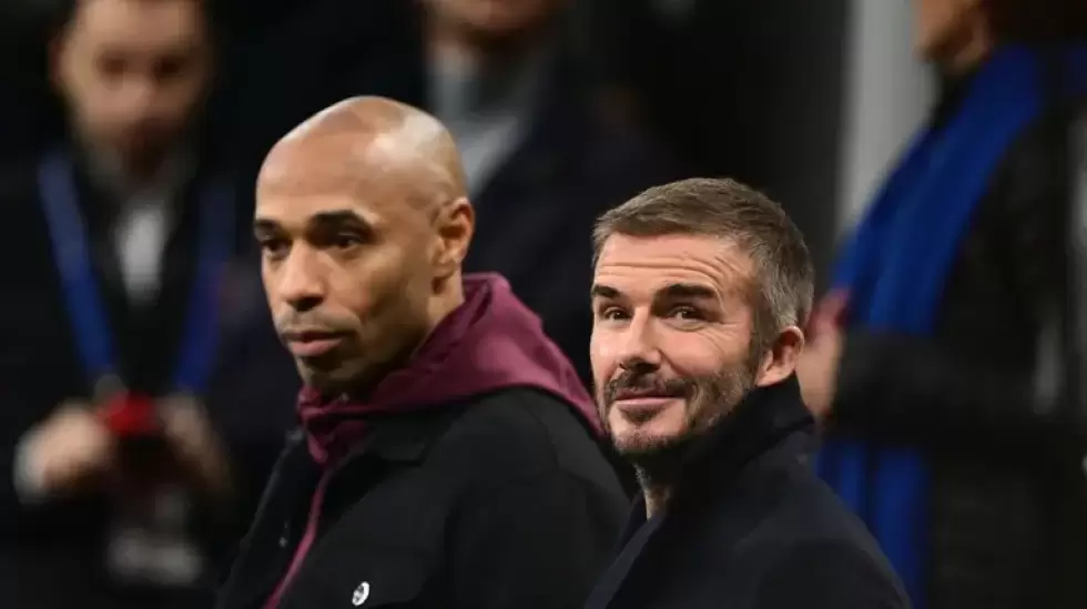 David Beckham y Thierry Henry