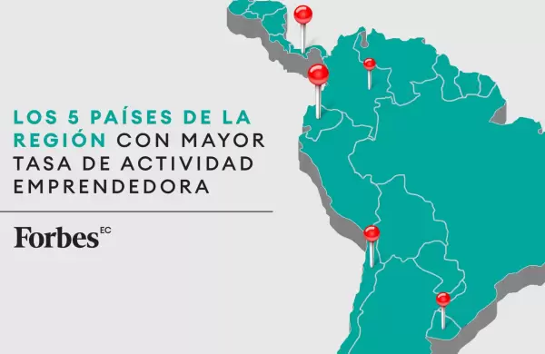 Los 5 pases de la regin con mayor tasa de actividad emprendedora