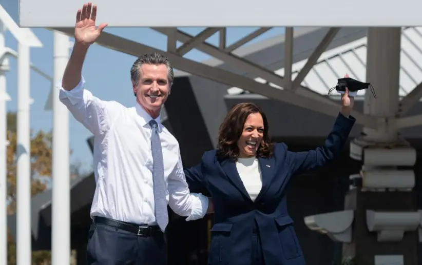 Vice Presidenta Kamala Harris Y El gob. de  California Gavin Newsom