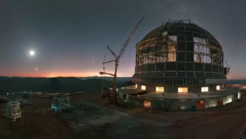 cometa atlas donde se esta construyendo el telescopio eso en chile