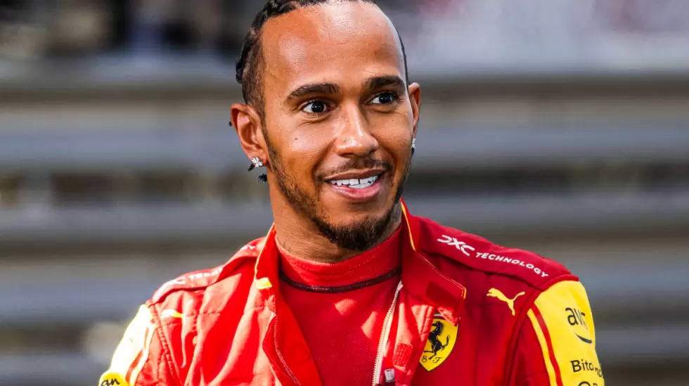 Hamilton en Ferrari