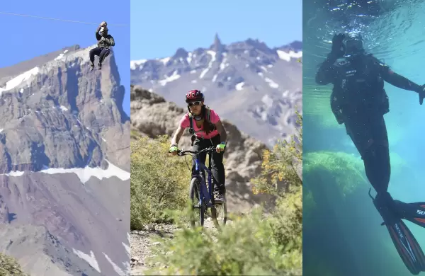 Actividades y diversión de verano en seis centros de esquí de Argentina y Chile