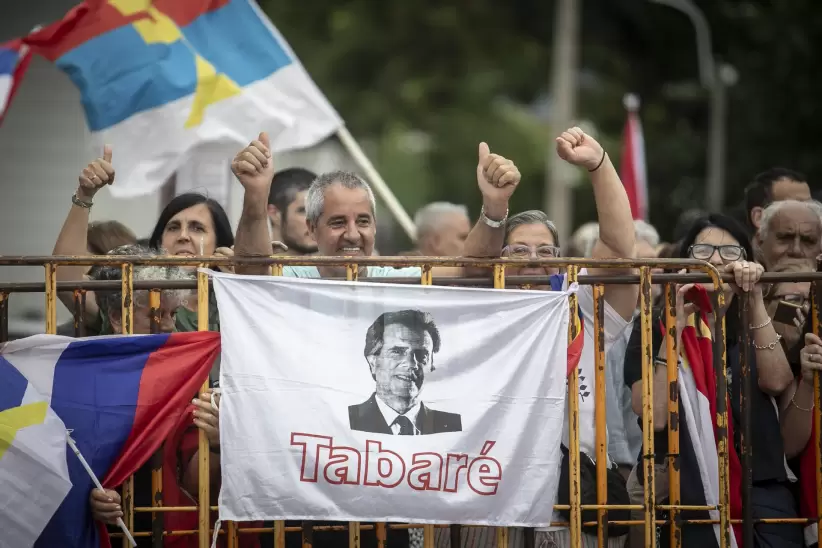 La presencia de Tabar Vzquez en la militancia frenteamplista. Foto: Nicols Garrido.