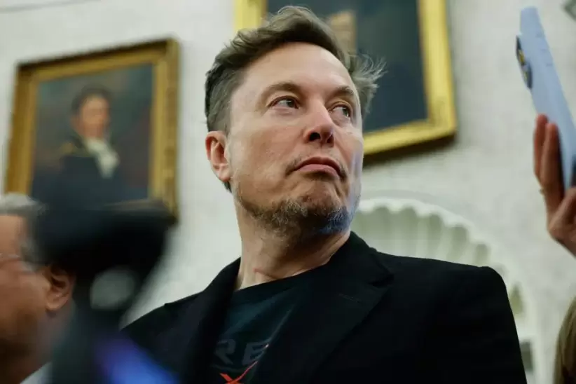 Elon Musk 21 mayo 2025 en el Despacho Oval de la Casa Blanca, Washington, D.C.