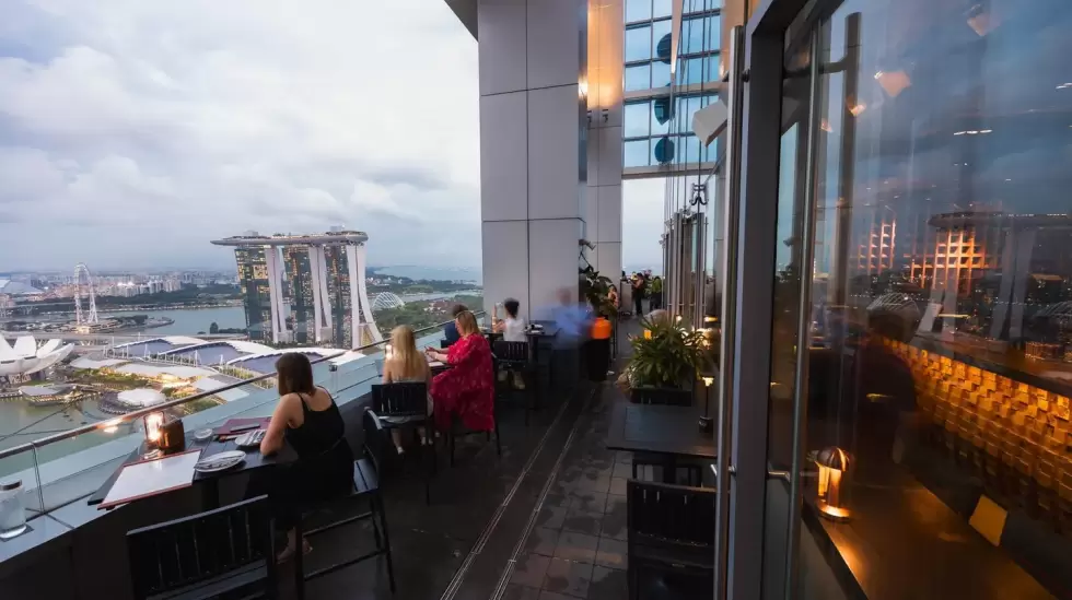 LeVeL33 tiene increbles vistas de Marina Bay en Singapur.