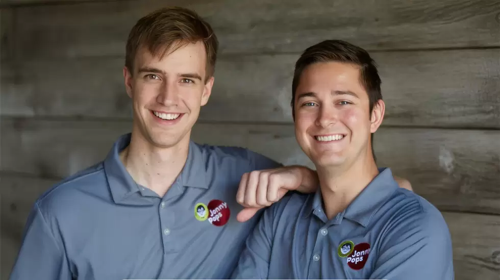 Erik Brust, JonnyPops, CEO (left) with CFO Connor Wray