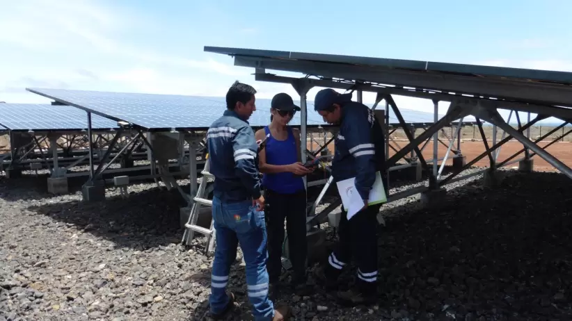 Sistema fotovoltaico en Baltra, de las Islas Galápagos.