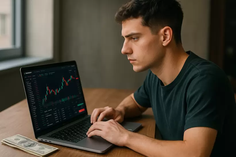 Joven de Generacin Z invirtiendo - Trading - inversiones