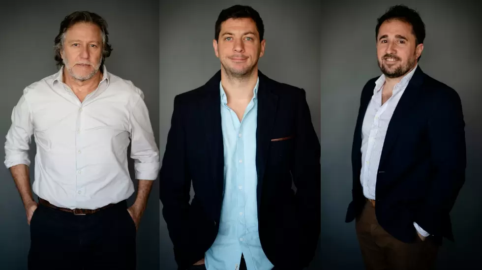 Carlos Batthyny, Juan Martn Garrido y Santiago Caniggia. Foto: Leonardo Main.