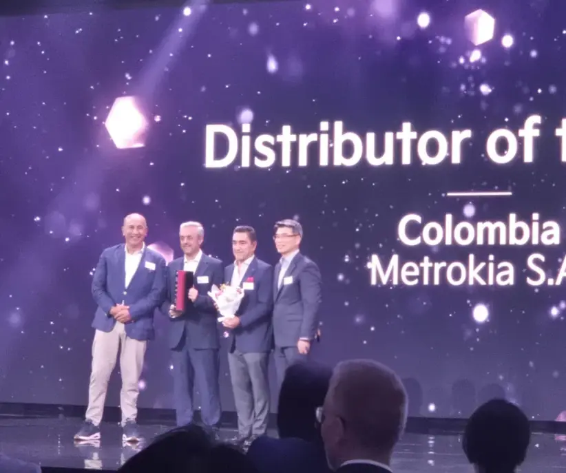  Metrokia S.A., en Colombia, obtuvo el reconocimiento como Distribuidor del Año, en función de sus resultados operativos. Foto: cortesía.