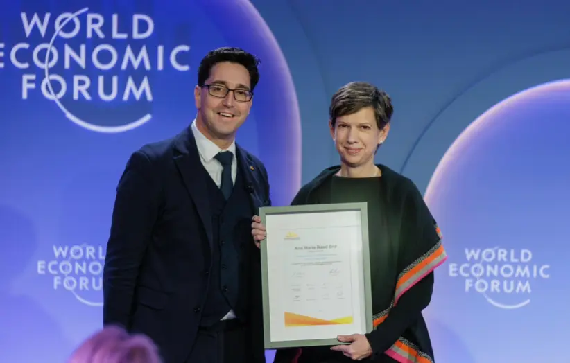 Ana Raad recibió el reconocimiento del Foro Económico Mundial, en enero pasado. Foto: cortesía