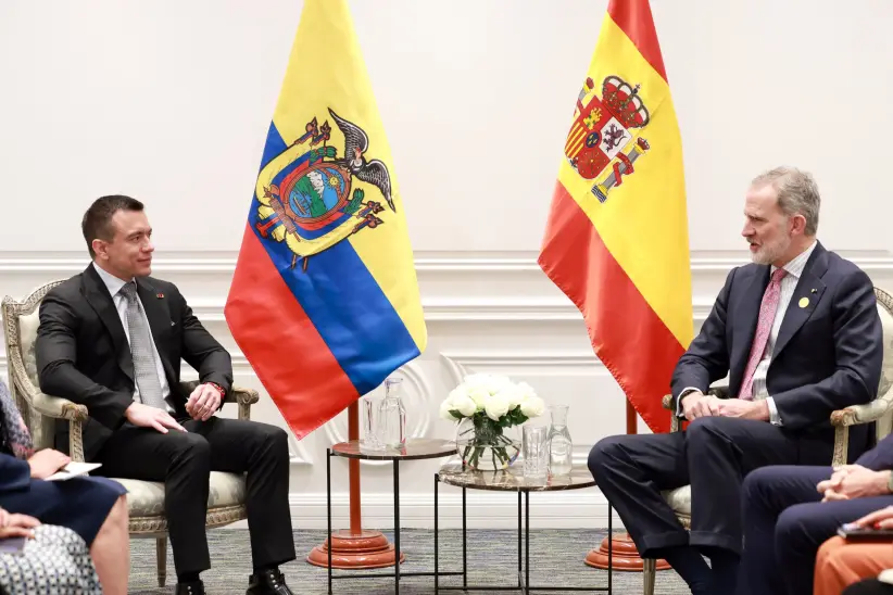 REUNIÓN BILATERAL de daniel Noboa  CON El REY DE ESPAÑA. SANTIAGO DE CHILE, 11 DE MARZO DEL 2026