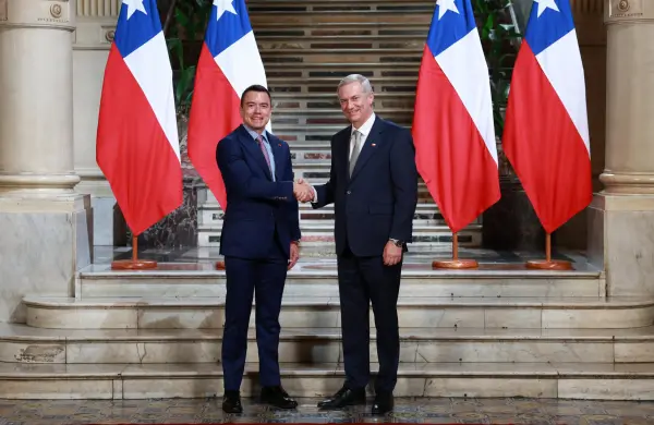 Noboa refuerza agenda bilateral con Chile y el Banco Mundial
