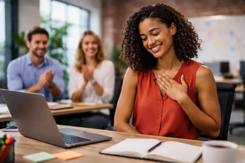 Oficina, trabajo, reconocimiento, logro (Foto: Ilustración creada con ChatGPT)
