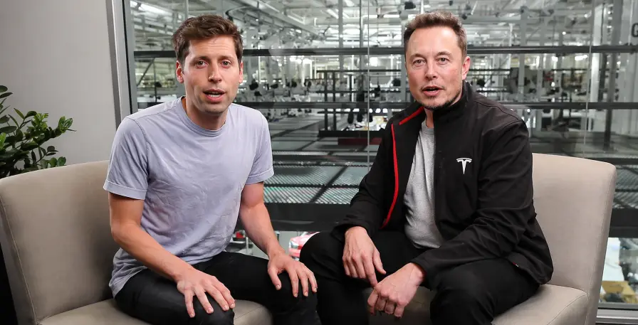 Sam Altaman y Elon Musk (Foto: Entrevista de Altman Youtube)