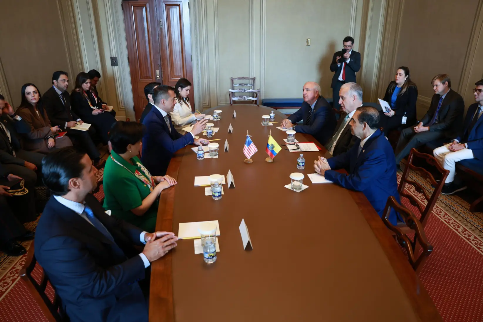 Daniel Noboa en reunió con Mario Díaz Balart, María Elvira Salazar, y Carlos Giménez, Congresistas de los Estados Unidos.