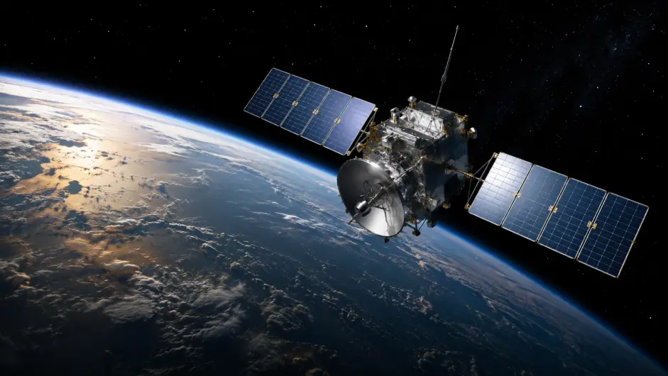 Satélites, espacio, ciencia (SE PUEDE USAR) Imagen creada con IA