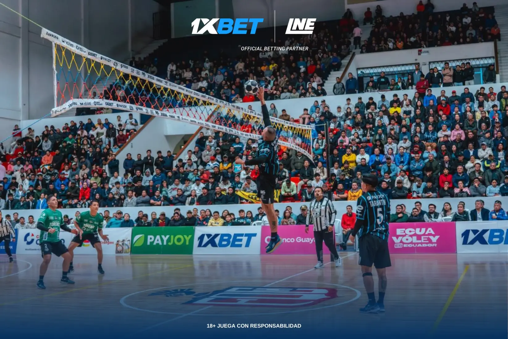 1xBET es el socio oficial de la Liga Nacional de Ecuavóley.