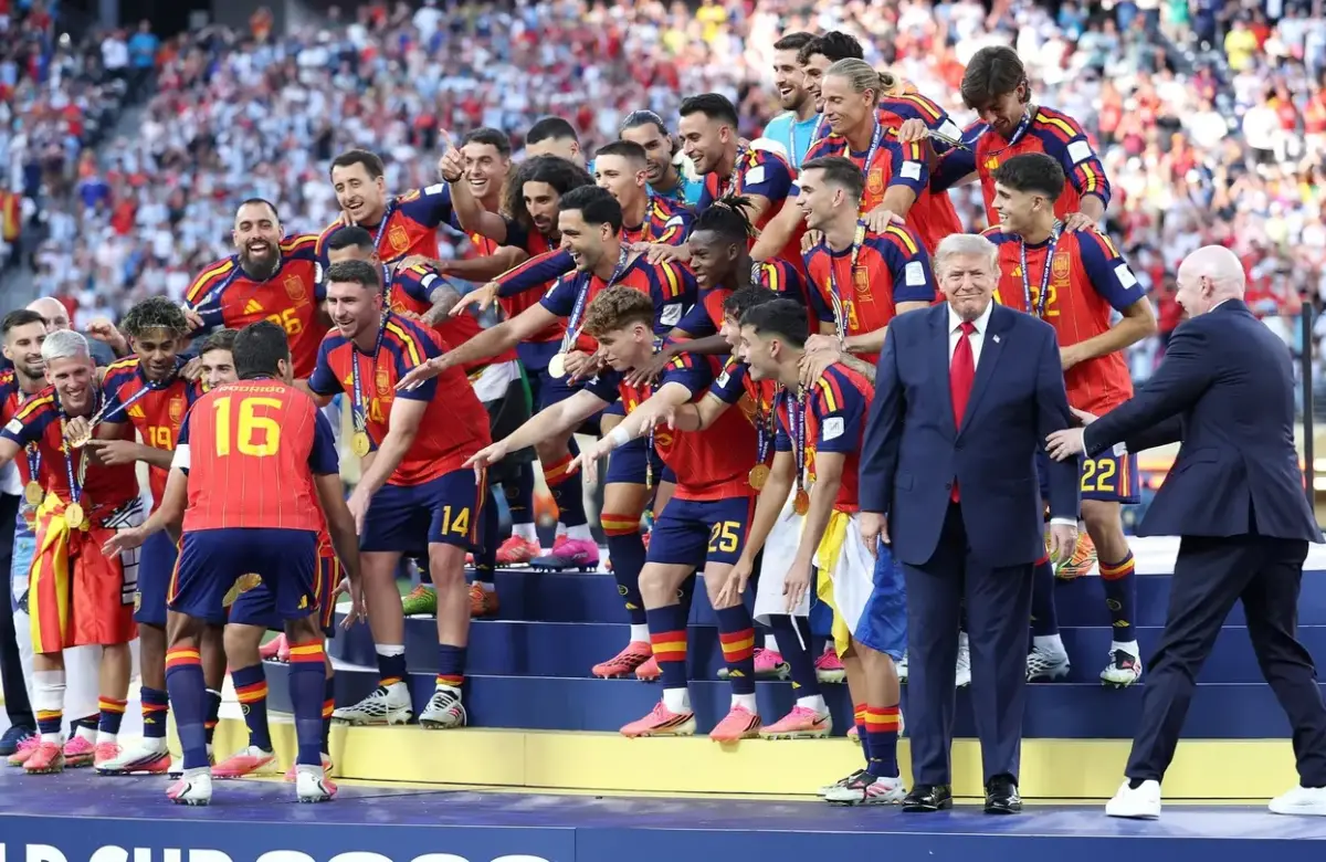 La FIFA elimina a Trump de la foto de la celebración de España en el Mundial