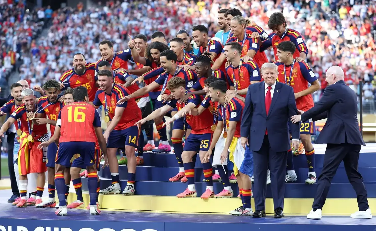 La FIFA elimina a Trump de la foto de la celebración de España en el Mundial