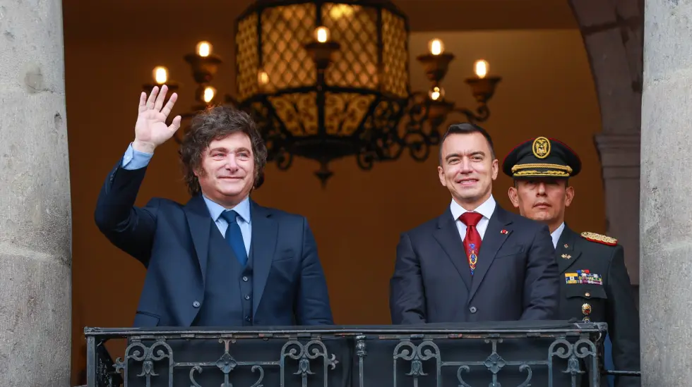 Noboa y Milei firmaron cuatro acuerdos, un tratado y una declaración