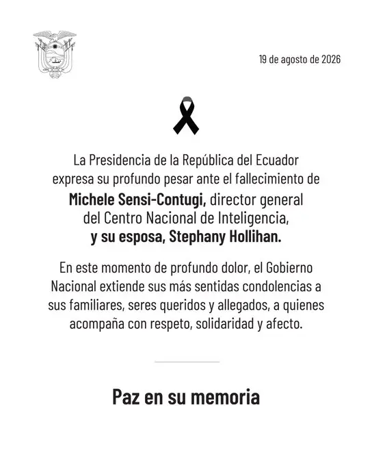 Condolencias del gobierno 
