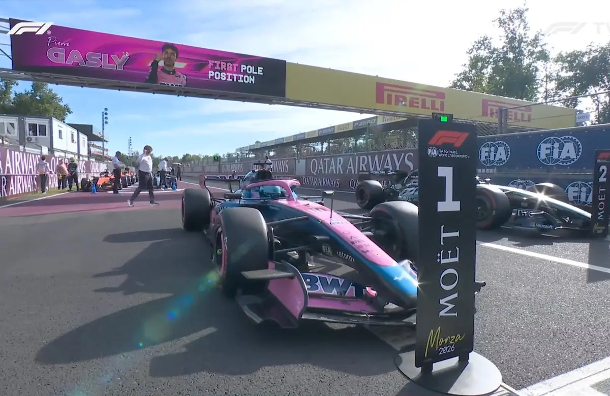 Sorpresa en la Fórmula 1: el Alpine de Gasly consiguió la Pole en Monza, Colapinto larga 7°