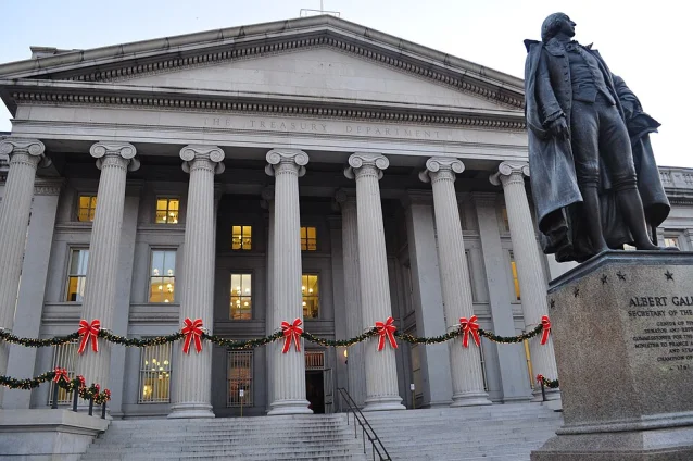 (SE PUEDE USAR) Departamento del Tesoro Crédito: U.S. Department of the Treasury, Public domain, via Wikimedia Commons - Wikimedia Commons