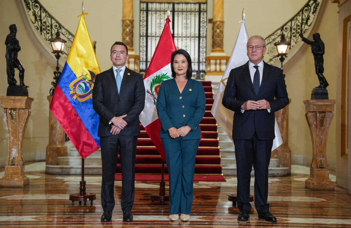 Noboa y Fujimori apuestan por acuerdos comerciales, la interconexión eléctrica y seguridad entre Ecuador y Perú