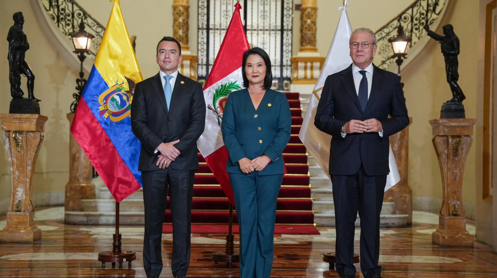 Noboa y Fujimori apuestan por acuerdos comerciales, interconexión eléctrica y venta de crudo ecuatoriano